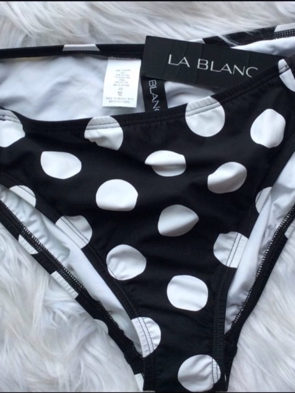 NWT LA BLANCA Polka Dot Bikini Bottoms